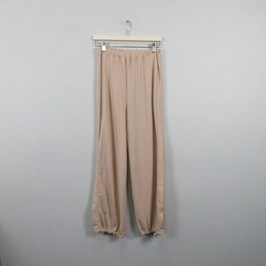 Johnny Was JW Los Angles Womens Wide Leg Lounge Pants Beige Pull On Barrell Leg